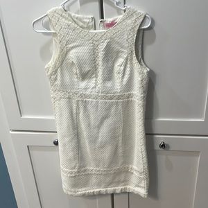 Fully lined classic white pique Lilly Pulitzer dress - timeless!  Size 2